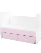 LORELLI Patut balansoar Matrix White Orchid Pink transformabil 60x120 cm
