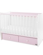 LORELLI Patut balansoar Matrix White Orchid Pink transformabil 60x120 cm
