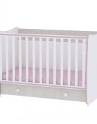 LORELLI Patut balansoar transformabil Dream White Pink Crossline
