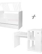 LORELLI Patut modular multifunctional 5 configurari diferite 190 x 72 cm Multi White