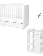 LORELLI Patut modular multifunctional 5 configurari diferite 190 x 72 cm Multi White