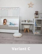 LORELLI Patut modular multifunctional 5 configurari diferite 190 x 72 cm Multi White Amber