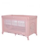 LORELLI Patut Noemi Mellow Rose Star pliabil cu 2 nivele laterala cu fermoar roti cu sistem de blocare salteluta si geanta de transport incluse