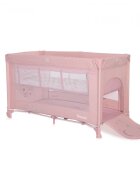 LORELLI Patut Noemi Mellow Rose Star pliabil cu 2 nivele laterala cu fermoar roti cu sistem de blocare salteluta si geanta de transport incluse