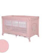 LORELLI Patut Noemi Mellow Rose Star pliabil cu 2 nivele laterala cu fermoar roti cu sistem de blocare salteluta si geanta de transport incluse