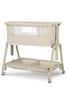 LORELLI Patut pentru copii Layla Beige 2 in 1 Co Sleeper cu latura pliabila reglabil pe inaltime sistem anti-reflux