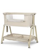 LORELLI Patut pentru copii Layla Beige 2 in 1 Co Sleeper cu latura pliabila reglabil pe inaltime sistem anti-reflux