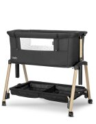 LORELLI Patut pentru copii Layla Black 2 in 1 Co Sleeper cu latura pliabila reglabil pe inaltime sistem anti-reflux