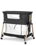 LORELLI Patut pentru copii Layla Black 2 in 1 Co Sleeper cu latura pliabila reglabil pe inaltime sistem anti-reflux
