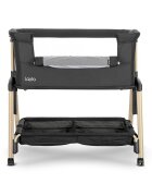 LORELLI Patut pentru copii Layla Black 2 in 1 Co Sleeper cu latura pliabila reglabil pe inaltime sistem anti-reflux