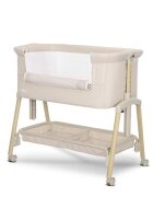 LORELLI Patut pliabil co-sleeper Millie Beige 0 luni+ maxim 9 kg inaltime reglabila 7 pozitii sistem antireflux plasa de tantari saltea inclusa