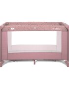 LORELLI Patut pliabil pentru copii Carina Pink Stars cu geanta de transport