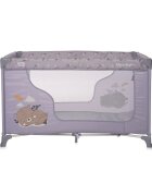 LORELLI Patut pliabil pentru copii Moonlight Grey Dream deschidere laterala cu fermoar geanta de transport