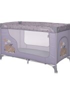 LORELLI Patut pliabil pentru copii Moonlight Grey Dream deschidere laterala cu fermoar geanta de transport