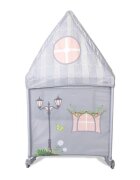 LORELLI Patut pliabil pentru copii Sweet Home Grey 2 nivele usa laterala cu fermoar capotina detasabila