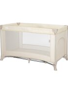 LORELLI Patut pliabil pentru copii Torino Beige cu saltea inclusa si usa laterala cu fermoar