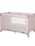 LORELLI Patut pliabil pentru copii Torino Pink cu saltea inclusa si usa laterala cu fermoar
