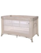 LORELLI Patut Torino Fog Striped Elements pliabil cu 2 nivele usita cu fermoar eori cu sistem de blocare salteluta si geanta de transport incluse