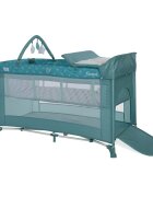 LORELLI Patut Torino Plus Artic Floral pliabil cu 2 nivele roti cu sistem de blocare masuta de infasat accesorii incluse