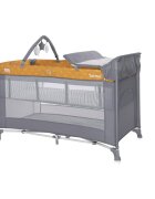 LORELLI Patut Torino Plus Lemon Curry Floral pliabil cu 2 nivele roti cu sistem de blocare masuta de infasat accesorii incluse