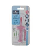 LORELLI Periuta de dinti din silicon pentru bebelusi 6 luni+ Blush Pink