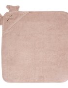 LORELLI Prosop de baie cu gluga si broderie 90 x 90 cm din bumbac 0 luni+ Smoke Rose