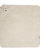 LORELLI Prosop de baie cu gluga si broderie 90 x 90 cm din bumbac 0 luni+ Soft Beige