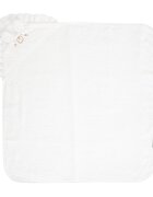 LORELLI Prosop de baie cu gluga si broderie 90 x 90 cm din bumbac 0 luni+ White