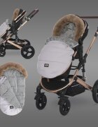 LORELLI Sac termic de iarna pentru carucior Luxe Beige captuseala polar impermeabil cu blanita detasabila