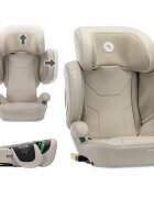LORELLI Scaun auto pentru copii Growgo Beige cu isofix pliabil protectii laterale extensibile tetiera reglabila 100-150 cm 3-12 ani