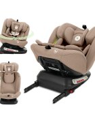 LORELLI Scaun auto pentru copii i-Size Capella Beige cu isofix rotativ 360 grade 0 luni-12 ani 40-150 cm