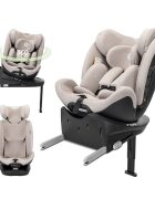 LORELLI Scaun auto pentru copii Perseus Beige i-Size isofix baza rotativa picior de sprijin EPS Memory panou de ventilatie SPS 0 luni-12 ani 40-150 cm