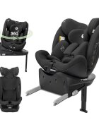 LORELLI Scaun auto pentru copii Perseus Black i-Size isofix baza rotativa picior de sprijin EPS Memory panou de ventilatie SPS 0 luni-12 ani 40-150 cm