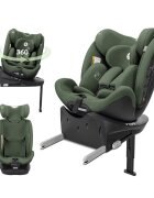 LORELLI Scaun auto pentru copii Perseus Green i-Size isofix baza rotativa picior de sprijin EPS Memory panou de ventilatie SPS 0 luni-12 ani 40-150 cm