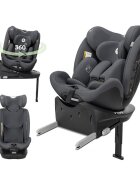 LORELLI Scaun auto pentru copii Perseus Grey i-Size isofix baza rotativa picior de sprijin EPS Memory panou de ventilatie SPS 0 luni-12 ani 40-150 cm