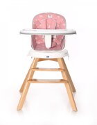 LORELLI Scaun de masa cu sezut rotativ Napoli 3 in 1 Pink Bears