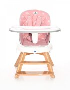 LORELLI Scaun de masa cu sezut rotativ Napoli 3 in 1 Pink Bears