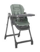 LORELLI Scaun de masa inalt pentru copii Chef Green Leather 3 in 1 reglabil in mutiple pozitii dotat cu roti si suport pentru picioare