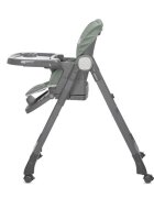 LORELLI Scaun de masa inalt pentru copii Chef Green Leather 3 in 1 reglabil in mutiple pozitii dotat cu roti si suport pentru picioare