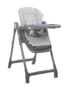 LORELLI Scaun de masa inalt pentru copii Chef Grey Leather 3 in 1 reglabil in mutiple pozitii dotat cu roti si suport pentru picioare