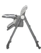 LORELLI Scaun de masa inalt pentru copii Chef Grey Leather 3 in 1 reglabil in mutiple pozitii dotat cu roti si suport pentru picioare