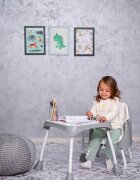 LORELLI Scaun de masa inalt pentru copii Trick convertibil 3in1 Green Net Grey Candy