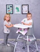 LORELLI Scaun de masa inalt pentru copii Trick convertibil 3in1 Green Net Grey Candy