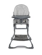 LORELLI Scaun de masa pentru copii Bonbon Grey Leather cu suport pentru picioare cos pentru jucarii pliere compacta greutate admisa 15 kg