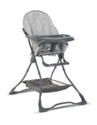 LORELLI Scaun de masa pentru copii Bonbon Grey Leather cu suport pentru picioare cos pentru jucarii pliere compacta greutate admisa 15 kg