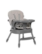 LORELLI Scaun de masa pentru copii Siesta Beige Leather 3 in 1 cu suport pentru picioare tavita detasabila si centuri de siguranta