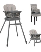LORELLI Scaun de masa pentru copii Siesta Beige Leather 3 in 1 cu suport pentru picioare tavita detasabila si centuri de siguranta