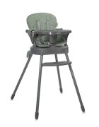 LORELLI Scaun de masa pentru copii Siesta Green Leather 3 in 1 cu suport pentru picioare tavita detasabila si centuri de siguranta