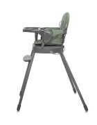 LORELLI Scaun de masa pentru copii Siesta Green Leather 3 in 1 cu suport pentru picioare tavita detasabila si centuri de siguranta