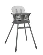 LORELLI Scaun de masa pentru copii Siesta Grey Leather 3 in 1 cu suport pentru picioare tavita detasabila si centuri de siguranta